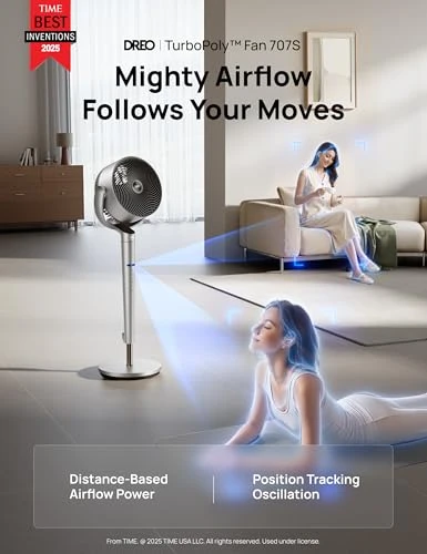 Smart Fan with Position-based Oscillation — Smart Fan, Dreo