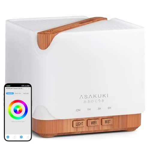 Smart WiFi Essential Oil Diffuser with Humidifier — Essential Oil Diffuser, ASAKUKI