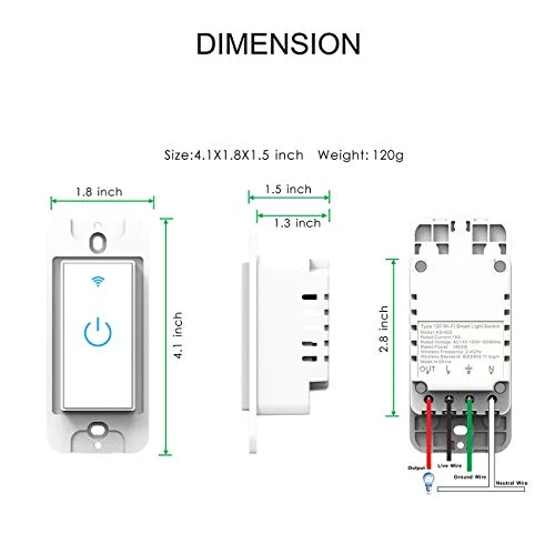 Touch Wall Light Switch — Smart Switch, Lesim