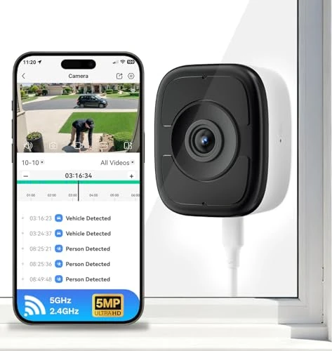 Window Camera with Night Vision, AI Smart Detection, 2-Way Audio, 24/7 Recording — Security Camera, LongPlus