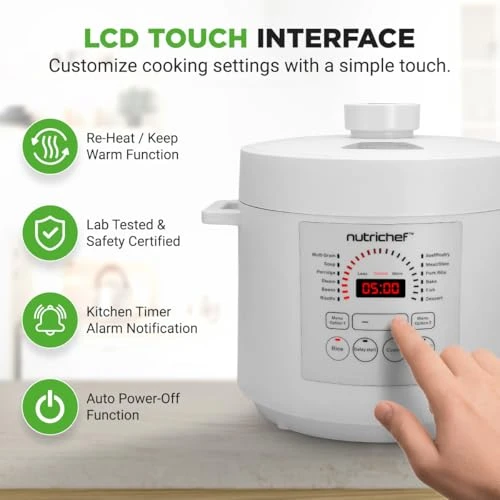 6 Quart Electric Pressure Cooker — Multicooker, NutriChef