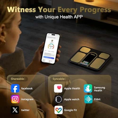 Professional Smart Scale for Body Weight, BMI, Body Fat, Muscle Mass, Highly Accurate 25 Body Composition Weighing... — Smart Scale, LVPIMAN