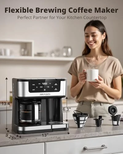 Programmable Dual Coffee Maker — Coffee Maker, AIRMSEN