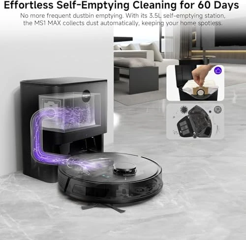 Robot Vacuum and Mop Combo with Self-Emptying Station — Robot Vacuum, MONSGA