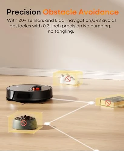 Robot Vacuum and Mop Combo with Self-Emptying — Robot Vacuum, uninell