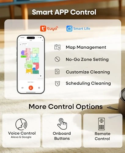 Robot Vacuum and Mop Combo with Self-Emptying — Robot Vacuum, uninell