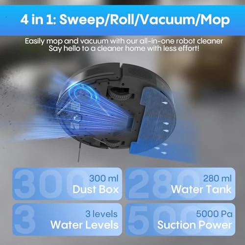 Robot Vacuum and Mop Combo — Robot Vacuum, Bagotte