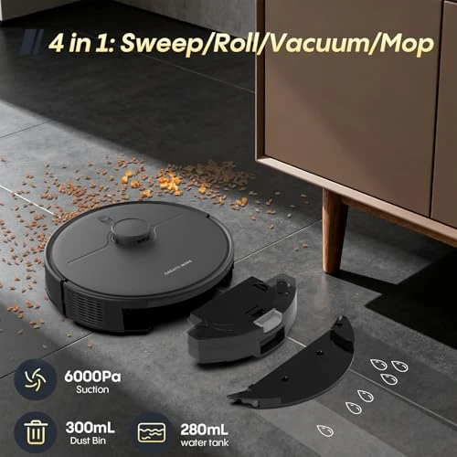 Robot Vacuum and Mop, Self Emptying — Robot Vacuum, eitton
