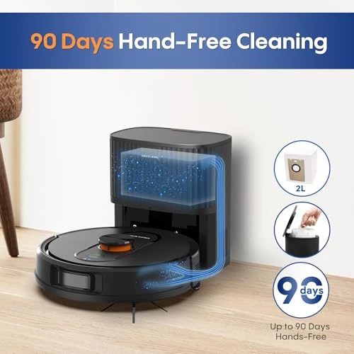 Robot Vacuum and Mop with LiDAR Navigation and Self-Emptying — Robot Vacuum, eitton