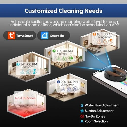 Self-Emptying Robotic Vacuum and Mop with Mapping — Robot Vacuum, AZQQ