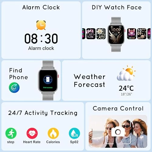 Smart Watch with Call Function, Fitness Tracker, and Health Monitor — Smart Watch, HXQHSTBG