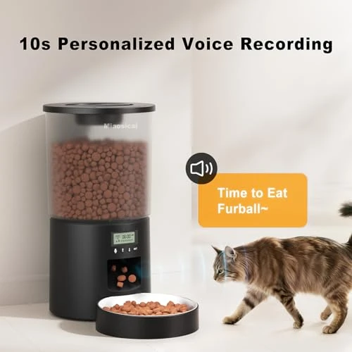 Automated Cat Feeder with Single Bowl — Automatic Pet Feeder, Miaosical