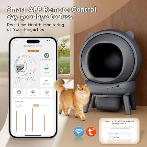 Automatic Self-Cleaning Litter Box with App Control — Self-Cleaning Litter Box, Vivirata