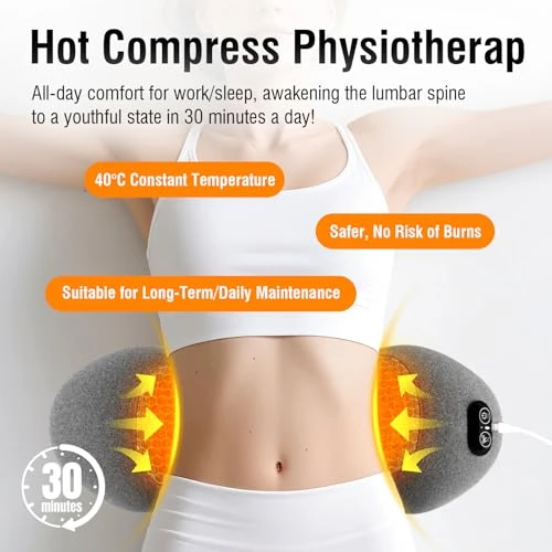 Electric Lumbar Support Pillow with Heat and Massage — Massage Chairs, USUIE