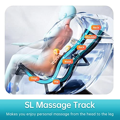 Full Body Zero Gravity SL Track Massage Chair Recliner with Smart Large Screen, Bluetooth Speaker, Built-in Heat... — Massage Chairs, PayLessHere
