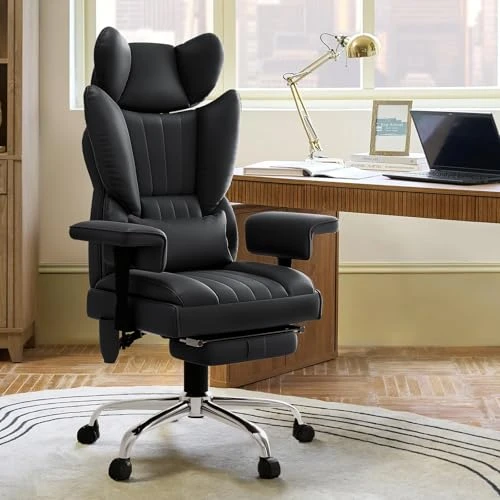 Heated Massage Office Chair with Foot Rest — Smart Chairs, Mvpipi