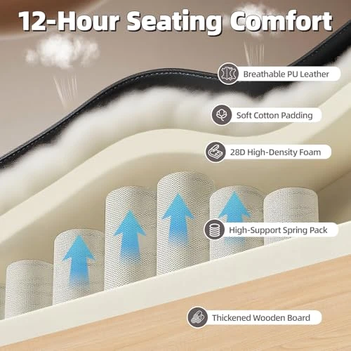 Heated Massage Office Chair with Foot Rest — Smart Chairs, Mvpipi