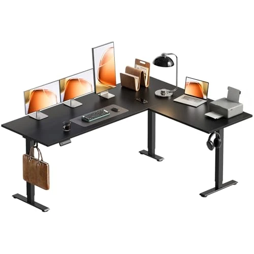 Reversible L Shaped Electric Standing Desk — Standing Desk, OffiGo