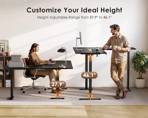 Reversible L Shaped Electric Standing Desk — Standing Desk, OffiGo