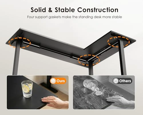 Reversible L Shaped Electric Standing Desk — Standing Desk, OffiGo