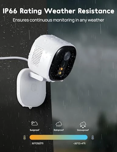 Security Camera Outdoor, Wired 2K Wi-Fi Camera for Home Security — Security Camera, Winees