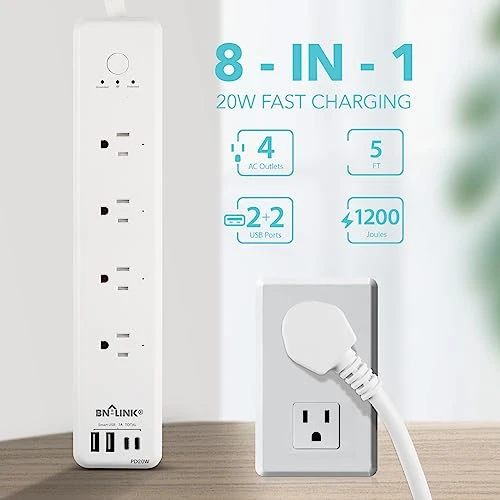 Smart Plug Power Strip with Surge Protection and Fast Charging — Smart Plug, BN-LINK