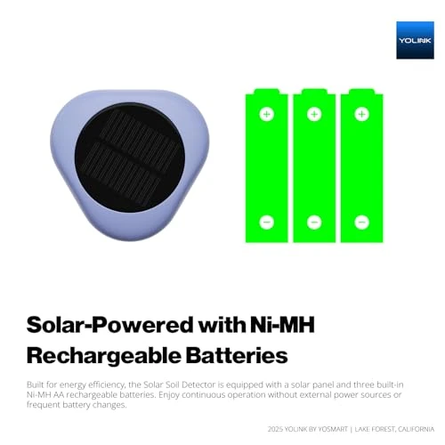 Smart Solar Soil Detector with LoRa, Real-Time Alerts & 3-in-1 Monitor — Soil Moisture Sensor, YoLink