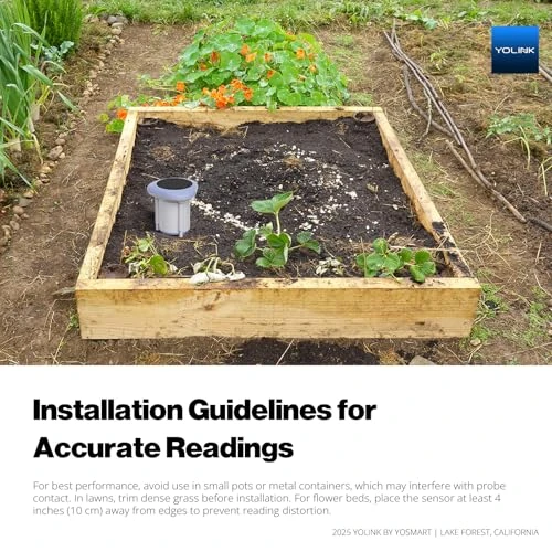 Smart Solar Soil Detector with LoRa, Real-Time Alerts & 3-in-1 Monitor — Soil Moisture Sensor, YoLink