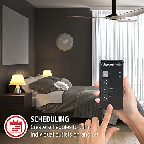 Smart Wi-Fi Power Strip with 4 Outlets and 2 USB Ports — Smart Plug, Energizer