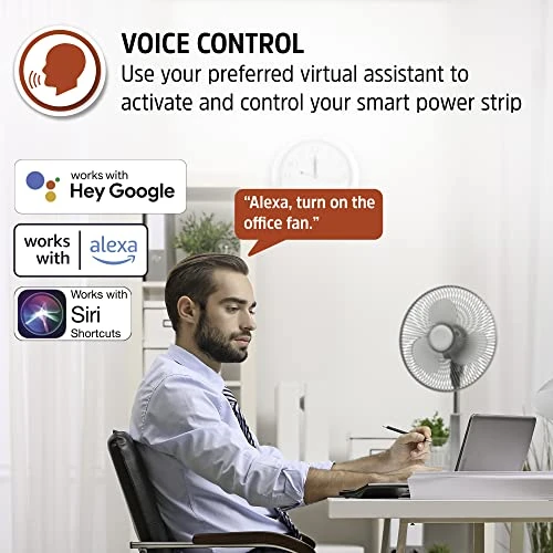 Smart Wi-Fi Power Strip with 4 Outlets and 2 USB Ports — Smart Plug, Energizer