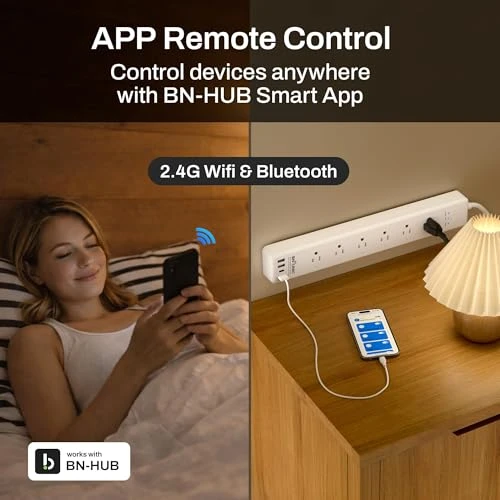 Smart WiFi Power Strip Surge Protector — Smart Plug, BN-LINK