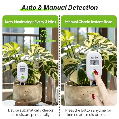 Visual Gauge Digital Smart Wireless Plant Moisture Meter — Soil Moisture Sensor, RainPoint