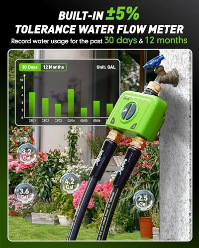 WiFi Water Timer for Garden Hose — Irrigation System, RainPoint