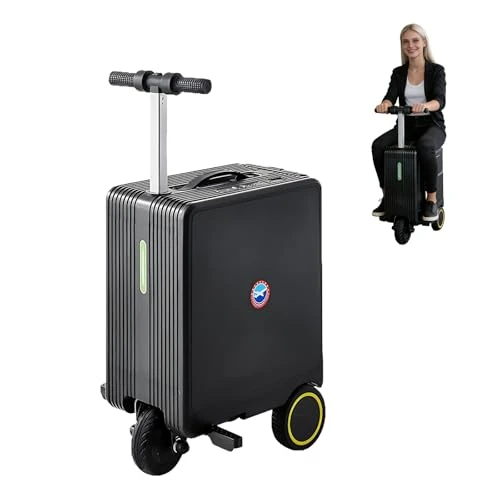 Electric Rideable Suitcase Scooter with TSA Lock and USB Port — Smart Luggage, ZGGJZKV