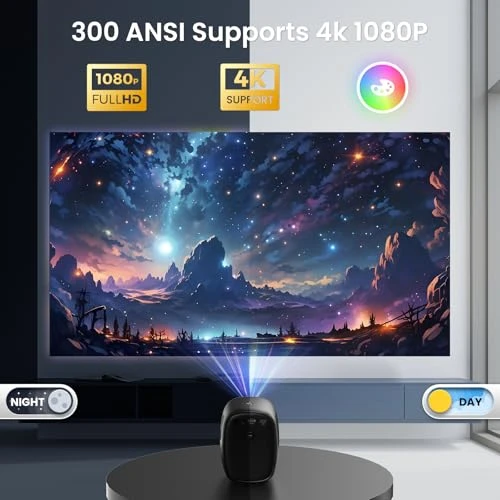 Mini Projector with WiFi 6 and Bluetooth 5.2 — Smart Projector, AGIMA