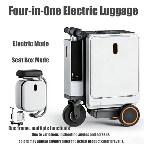 Smart Electric Ride-On Suitcase with USB Charging/Discharging and Combination Lock — Smart Luggage, FENGXCXY