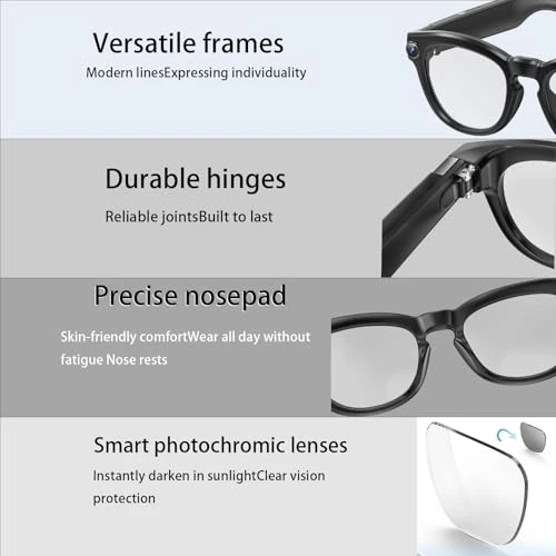 Smart Glasses with 4K HD Camera — Smart Glasses, ROZEUS