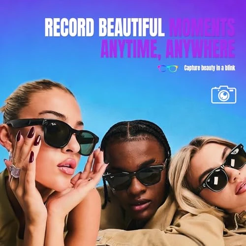 Smart Glasses with HD Camera, AI Assistant, AR Display, and Bone Conduction Speakers — Smart Glasses, UouNeaCo