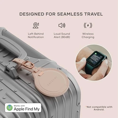 Smart Luggage Tag with Find My, TSA-Friendly, Airport Tracking, Left-Behind Alerts, Loud Audible Chime, Wireless... — Smart Luggage, Satechi