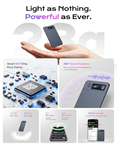 Voice Recorder with AI Note Taking — Translator Device, Elasound