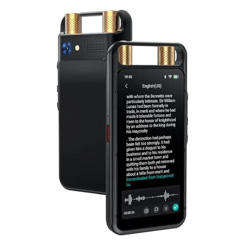 Voice Recorder with Transcription, Translation, and Touchscreen — Translator Device, Rpbznr