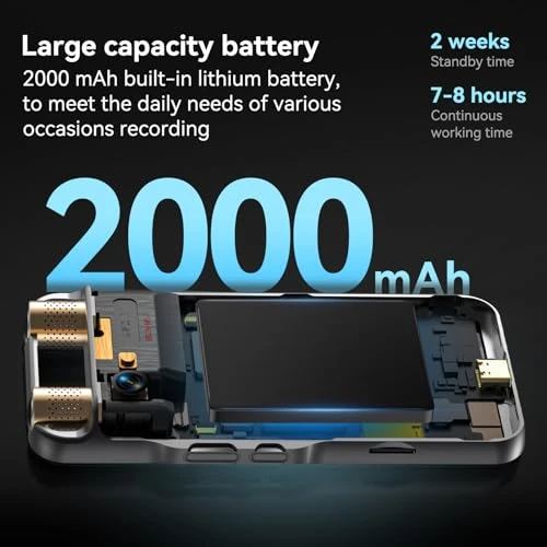 Voice Recorder with Transcription, Translation, and Touchscreen — Translator Device, Rpbznr