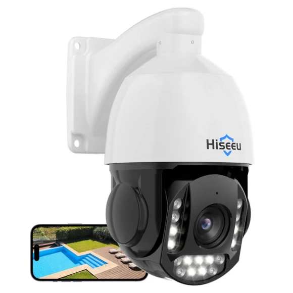 4K 8MP 30X Optical Zoom PTZ PoE Security Camera — Security Camera, Hiseeu