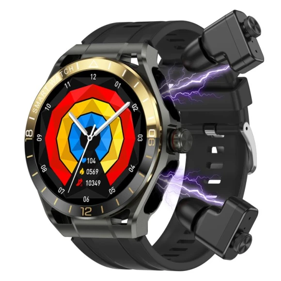 1.52-inch Display 2-in-1 Smart Sports Watch with TWS Bluetooth Earphones — Fitness Tracker