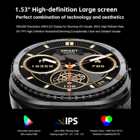 1.53-inch Display 2-in-1 Smart Sports Watch with TWS Bluetooth Earphones — Fitness Tracker