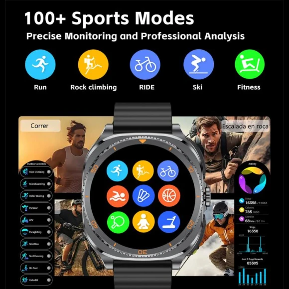 1.53-inch Display 2-in-1 Smart Sports Watch with TWS Bluetooth Earphones — Fitness Tracker