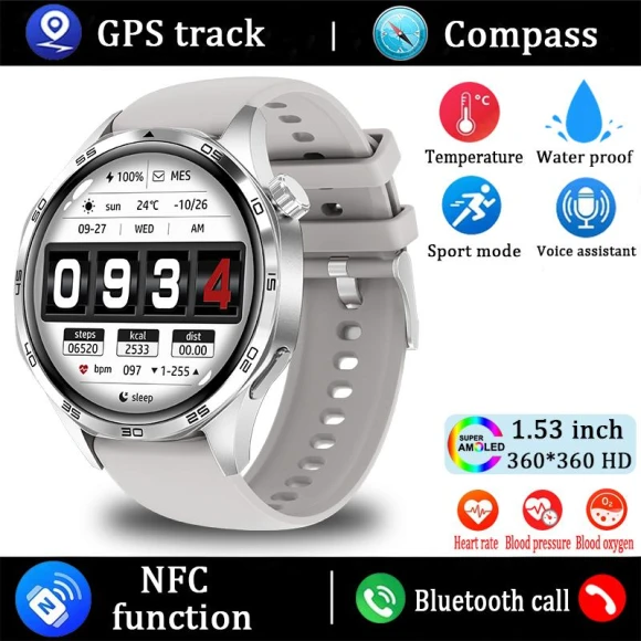 Men's Smart Watch with AMOLED HD Display, PRISMA
