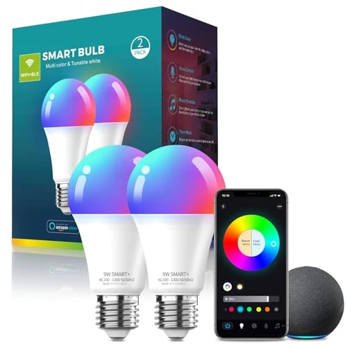 Color Changing Dimmable Smart WiFi and Bluetooth Light Bulbs — Smart Light Bulb, Meliya