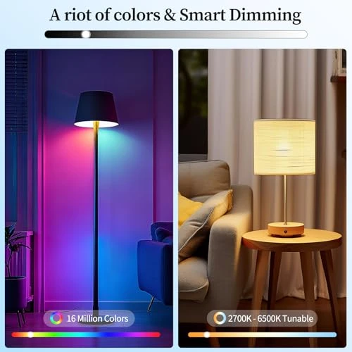 Color Changing Dimmable Smart WiFi and Bluetooth Light Bulbs — Smart Light Bulb, Meliya