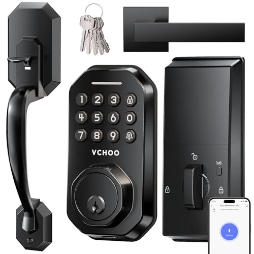 WiFi Smart Door Lock with Keypad and Handle Set — Smart Lock, VCHOO